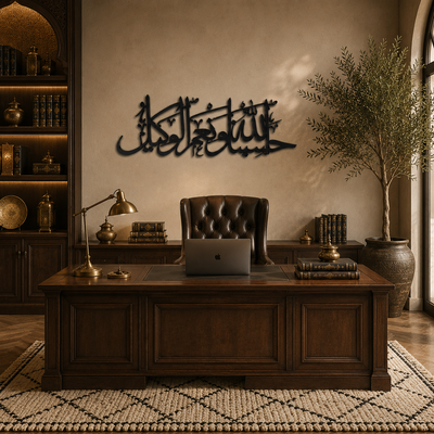 Hasbuna Allah wa Ni'mal Wakil — Calligraphie Murale « حسبنا الله ونعم الوكيل »